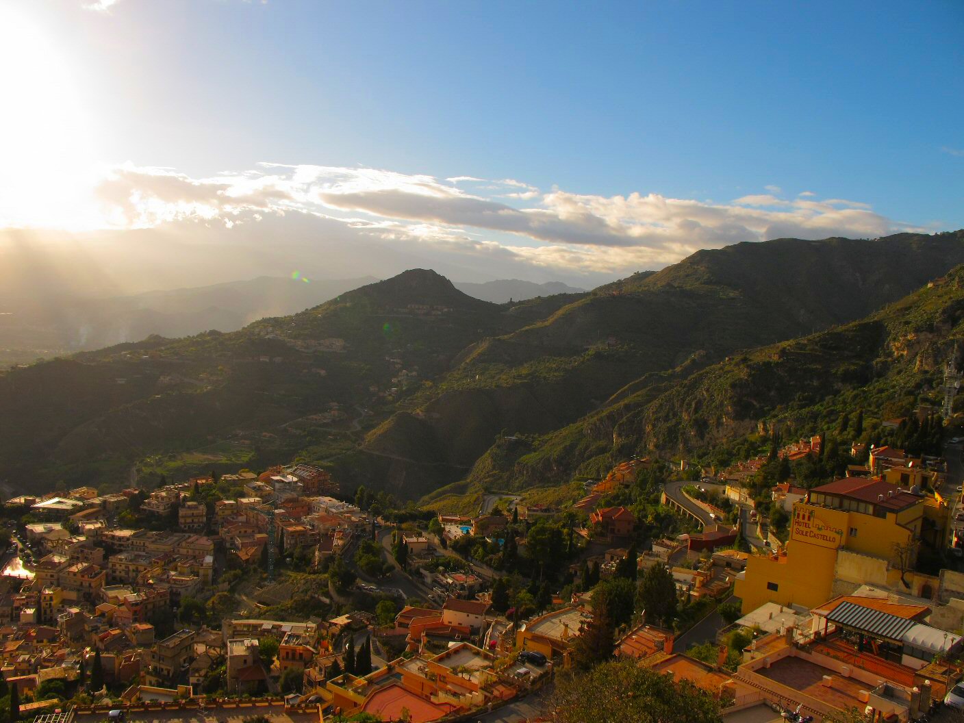 View from the top of Taormina
